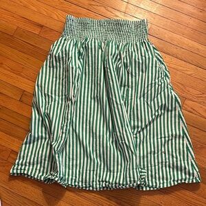 Clare V Zoe Striped Skirt - XXL Green